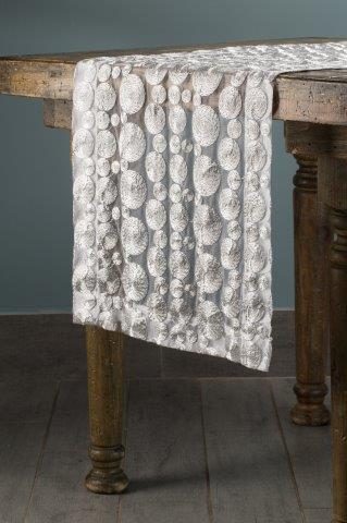 Specialty Concentric Silver table runner